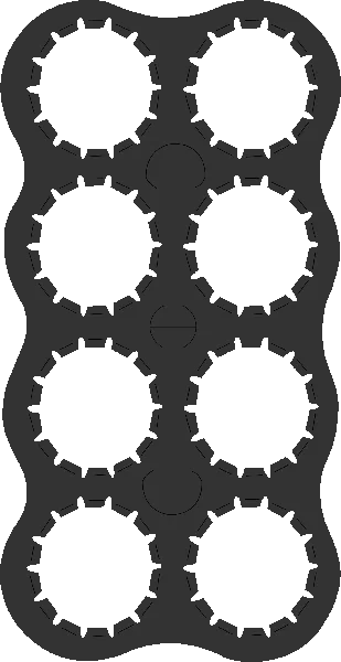 8-pack black cardboard can carrier