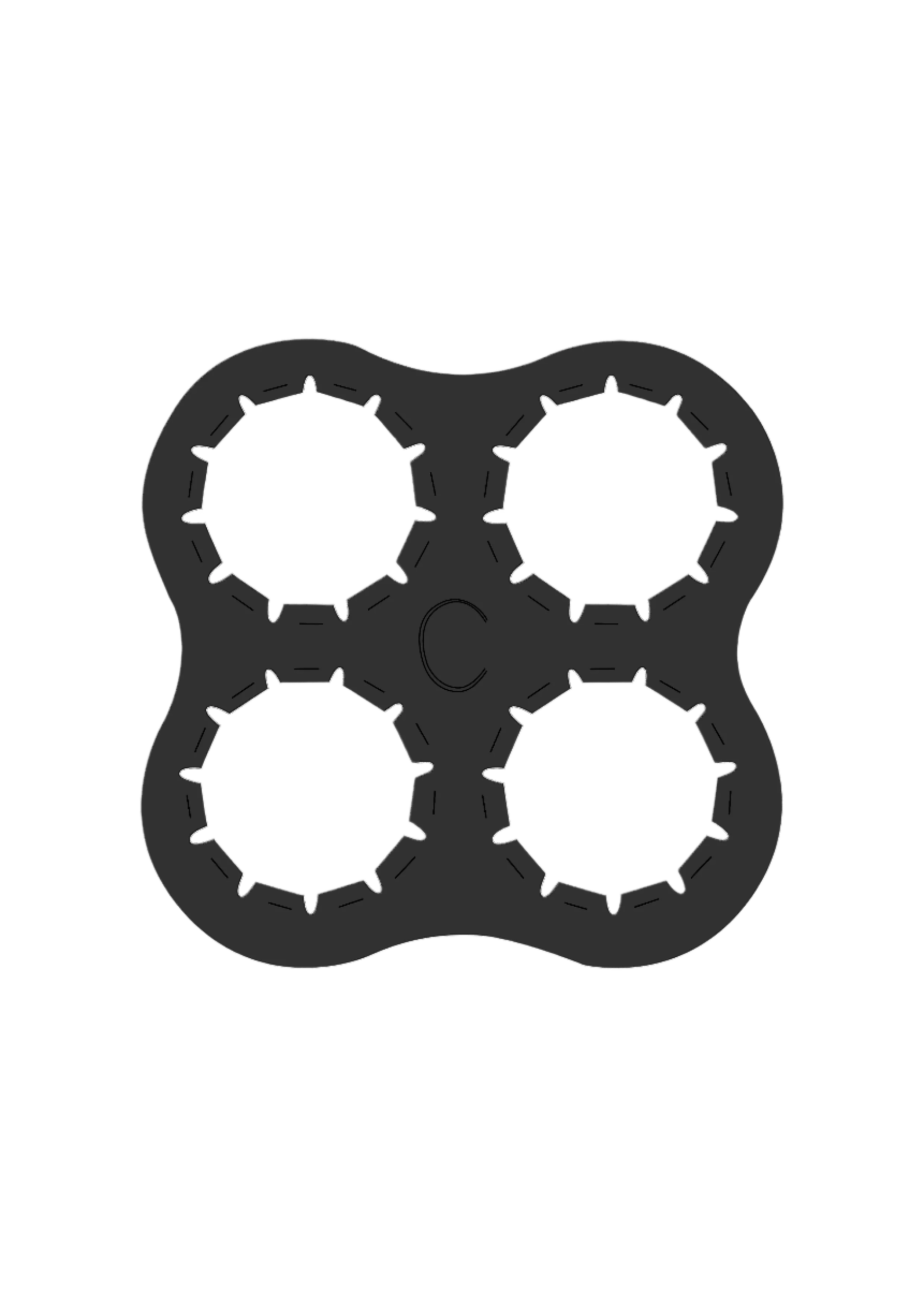 4 pack black eco-friendly cardboard can rings for beer and soda