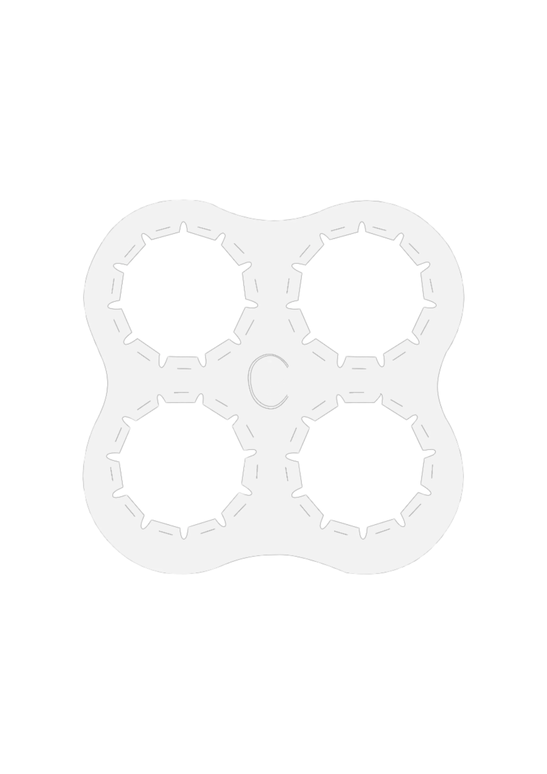 4 pack white eco-friendly cardboard can rings for beer and soda