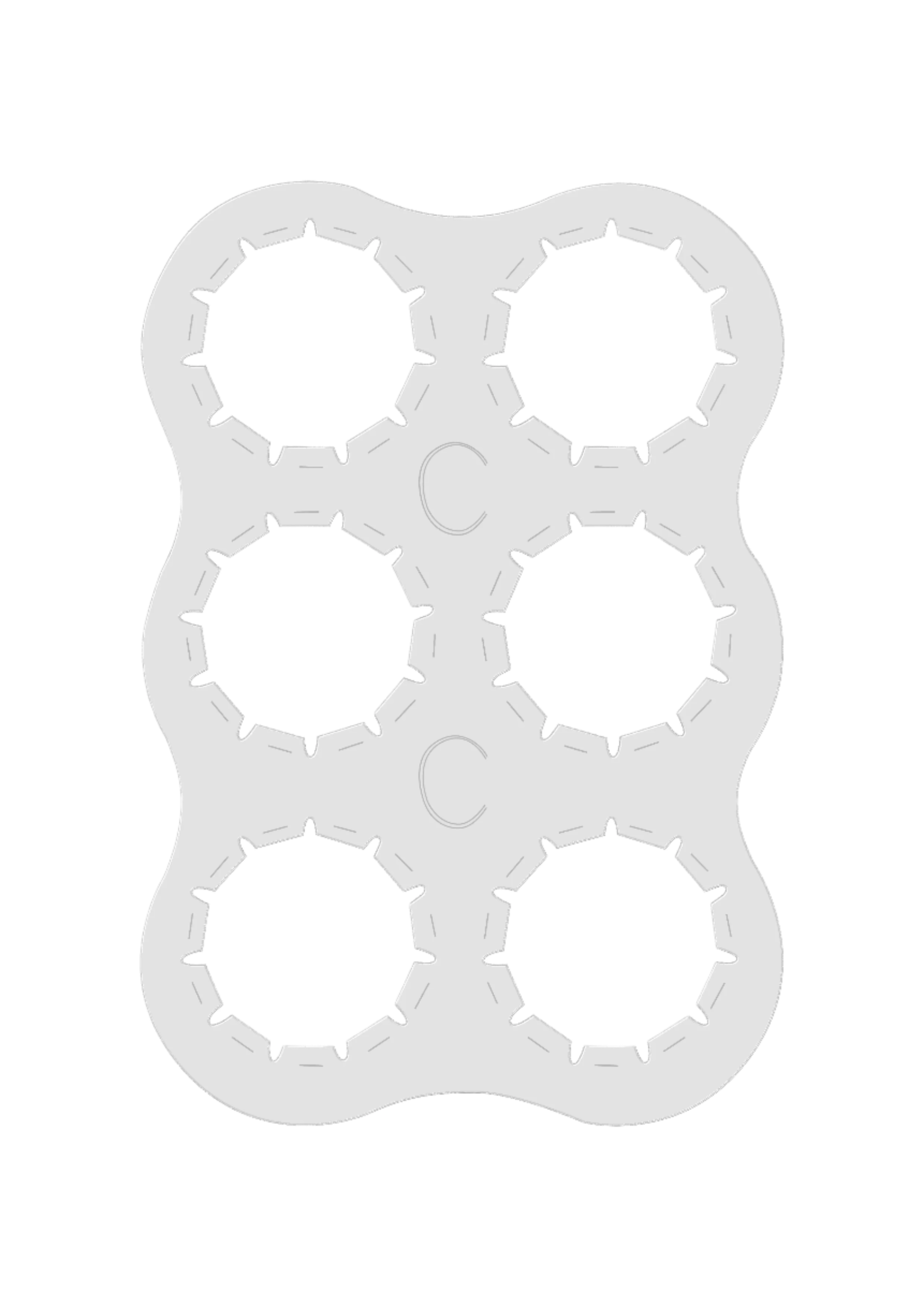 6 pack white eco-friendly cardboard can rings for beer and soda