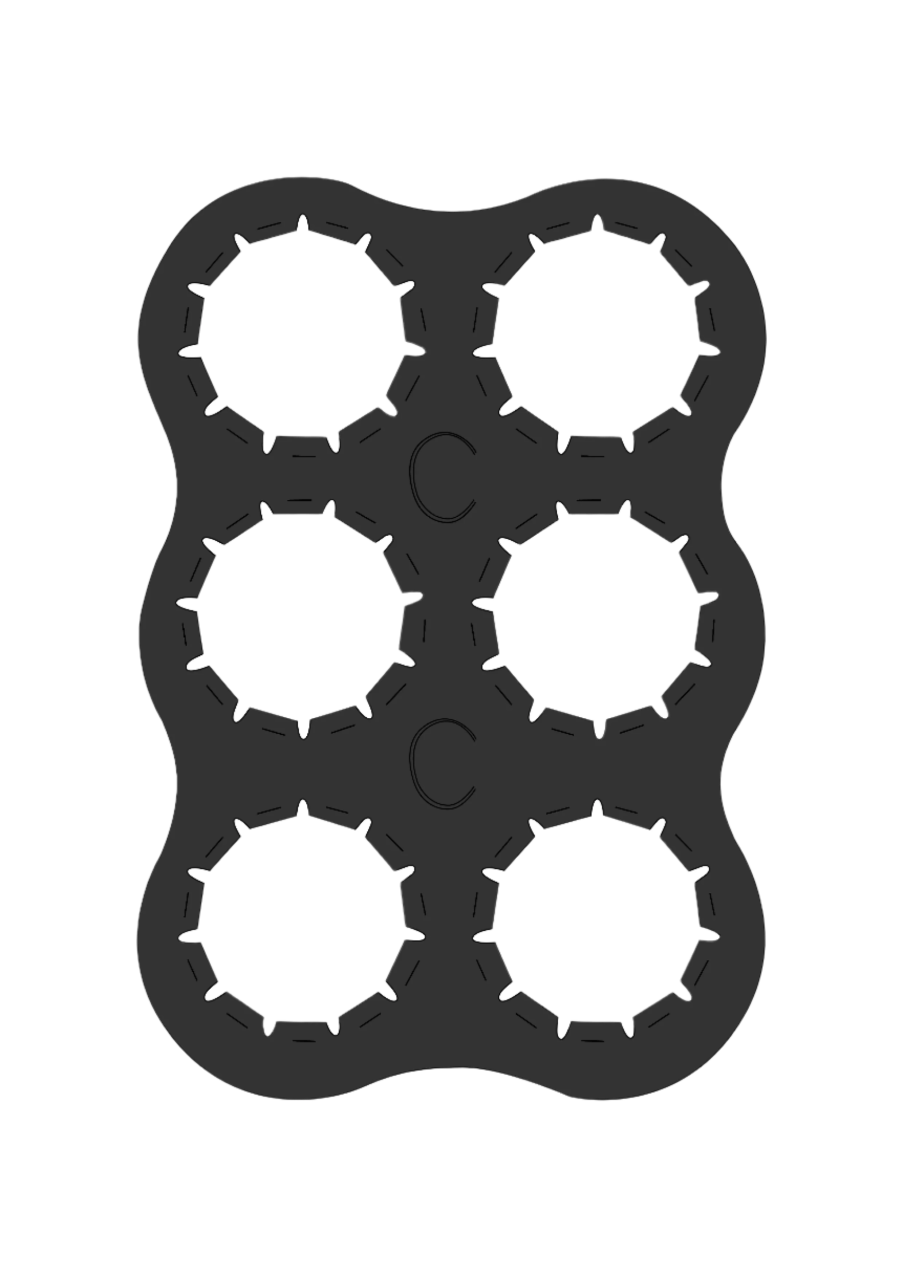 6 pack blackeco-friendly cardboard can rings for beer and soda