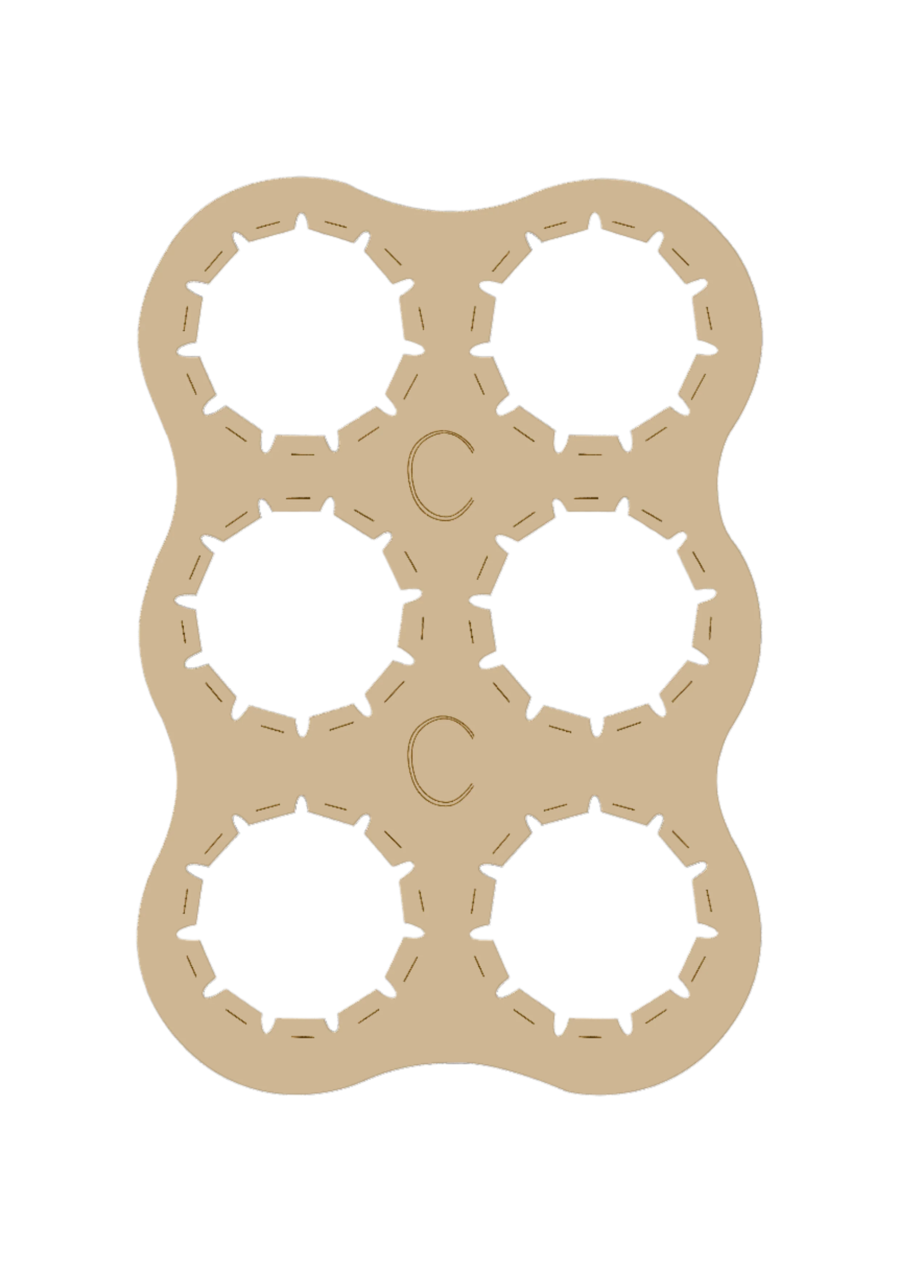 6 pack kraft eco-friendly cardboard can rings for beer and soda