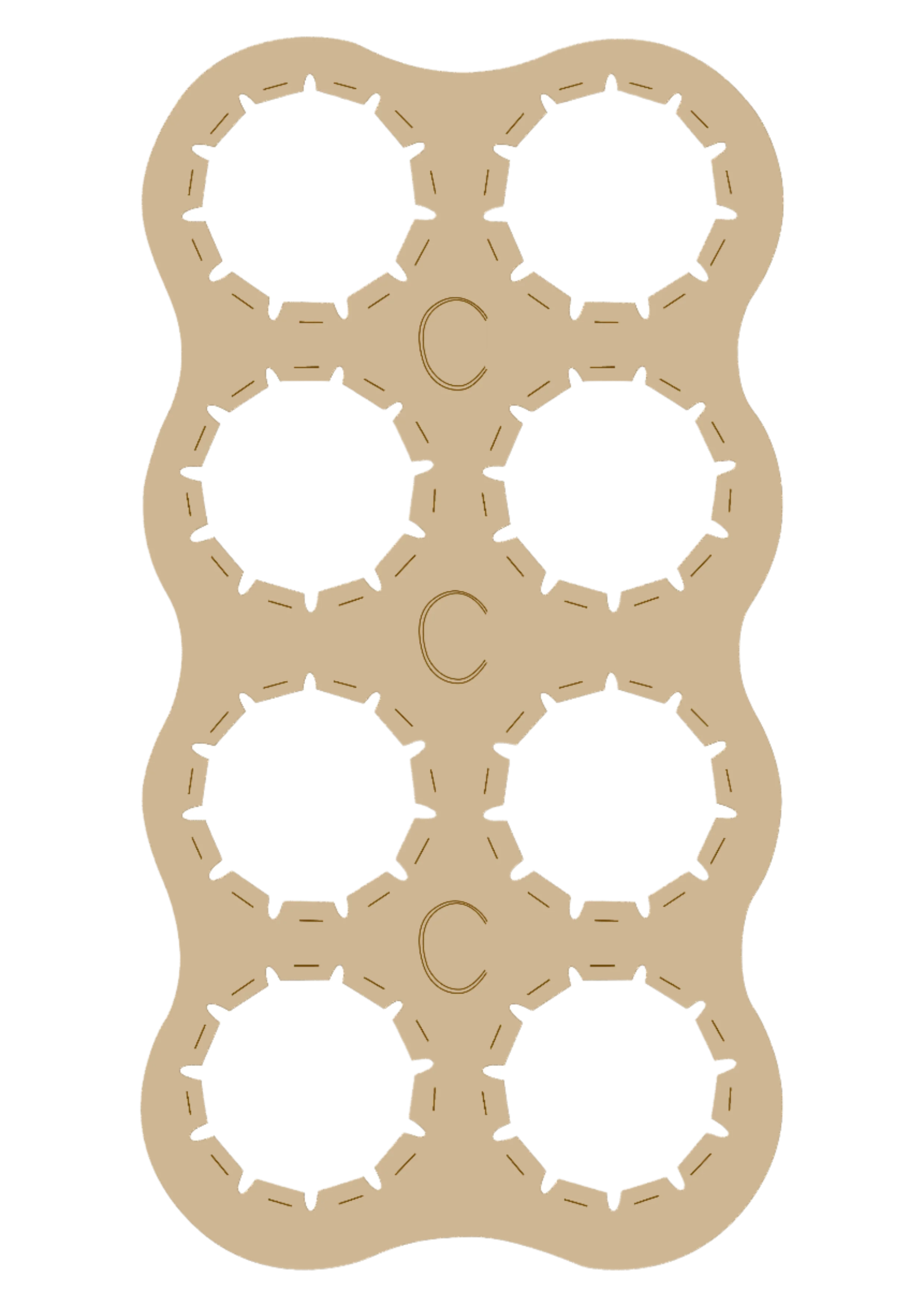 8 pack kraft eco-friendly cardboard can rings for beer and soda